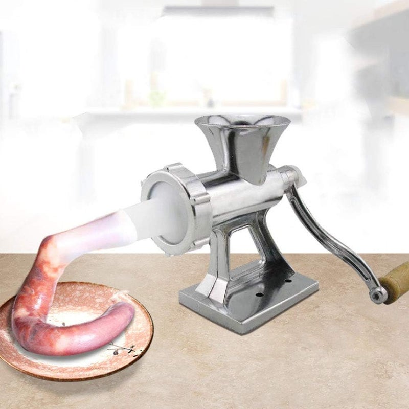 comfrt Manual Meat Grinder, Stainless Steel Hand Crank Meat Processor Grinding Machine Ground Beef Chopper with Sausage Stuffer for Home Kitchen - Image 4