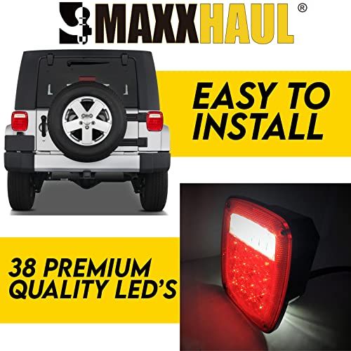 MaxxHaul 80685 Universal Square 12V Combination 28 LED Signal Tail Light - For Truck Trailer Boat Jeep SUV RV Vans Flatbed 2 Pack - Image 4