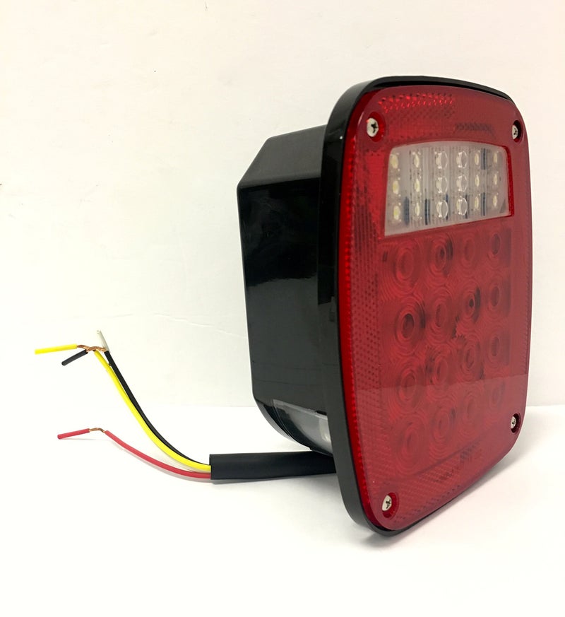 MaxxHaul 80685 Universal Square 12V Combination 28 LED Signal Tail Light - For Truck Trailer Boat Jeep SUV RV Vans Flatbed 2 Pack - Image 3