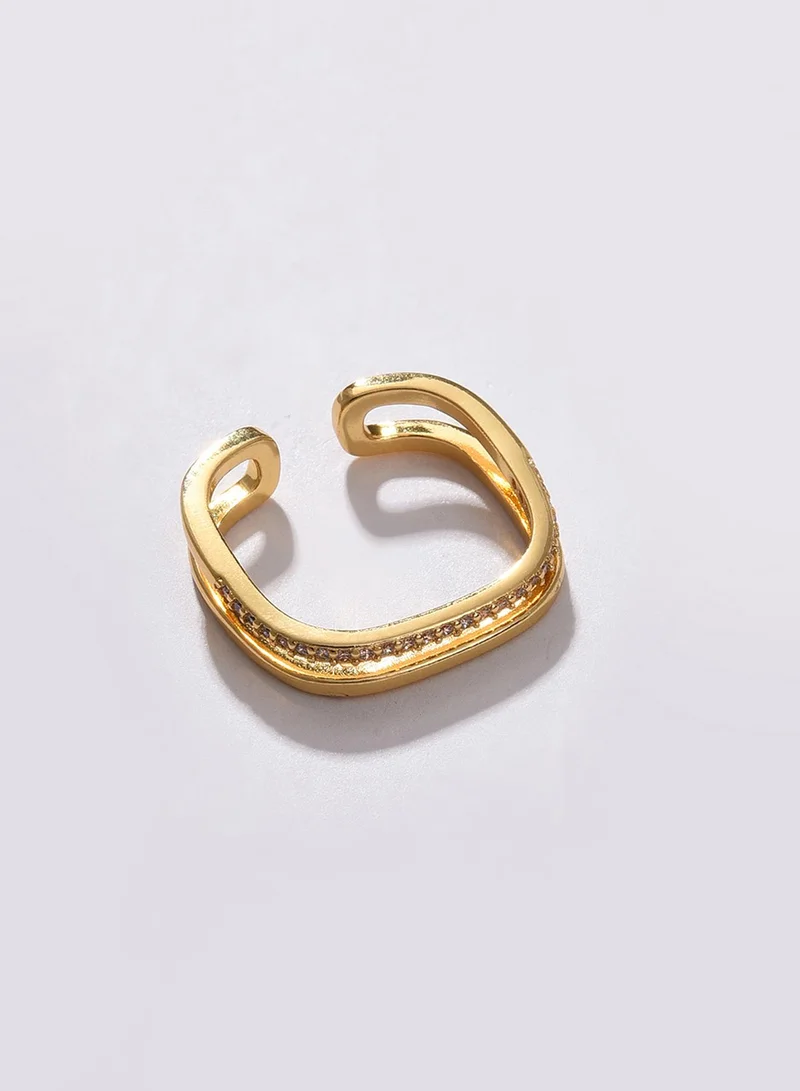 SOHI White Stone-Studded Artificial Finger Ring Jewellery
