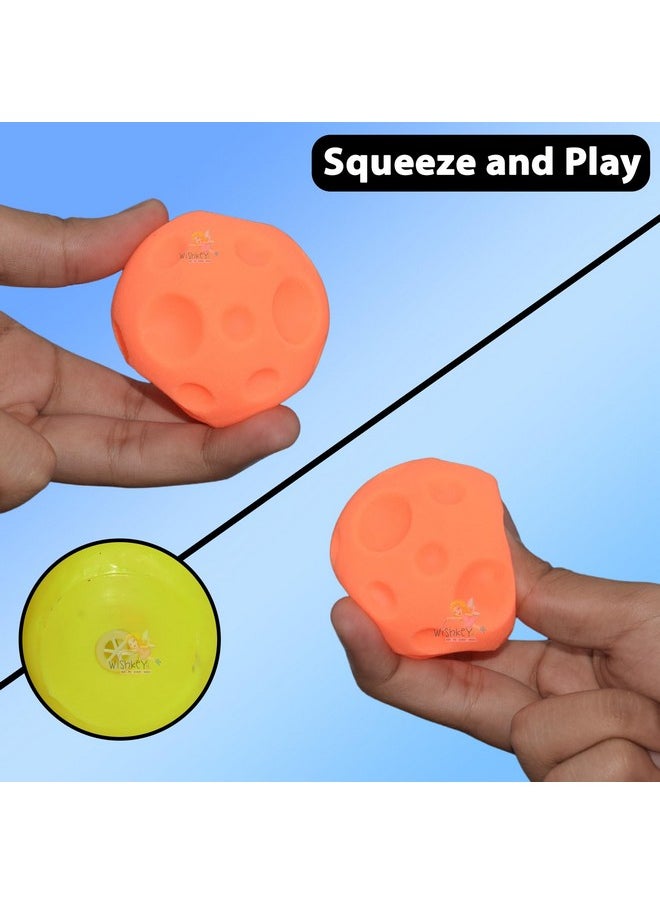 Wishkey - WISHKEY Plastic Bath Toys Set for Babies, Non-Toxic BPA Free Material, Squeaky Bath Toys, Ball and Cube Shapes Floating Chu Chu Toys for Joyful Baths for Toddlers, Multicolor, 6+ Months (Set of 6) - Image 1