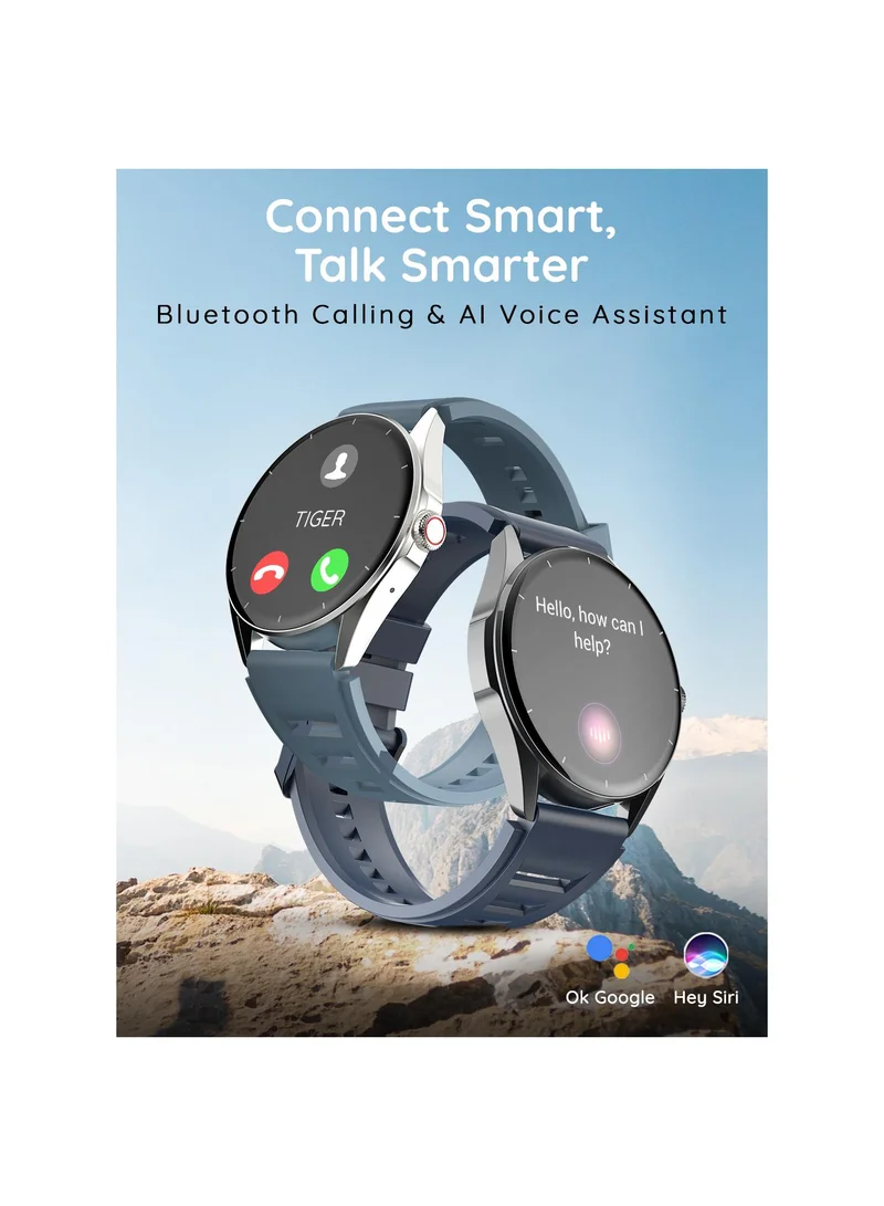 Pebble Cosmos Valor 1.43" AMOLED Display Smartwatch, Bright HD Display (700 Nits), Always-On Display, Bluetooth Calling, Health Suite, AI Voice Assistance, Multiple Sports Modes