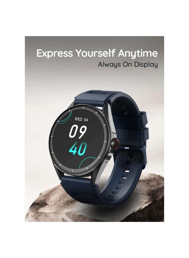 Pebble Cosmos Valor 1.43" AMOLED Display Smartwatch, Bright HD Display (700 Nits), Always-On Display, Bluetooth Calling, Health Suite, AI Voice Assistance, Multiple Sports Modes