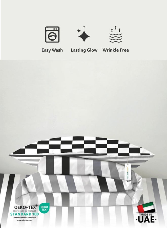 Cotton home طقم أغطية لحاف أطفال من القطن 4 قطع - 160x220 تصميم سلايت سكتش 100% قطن فاخر - Image 4