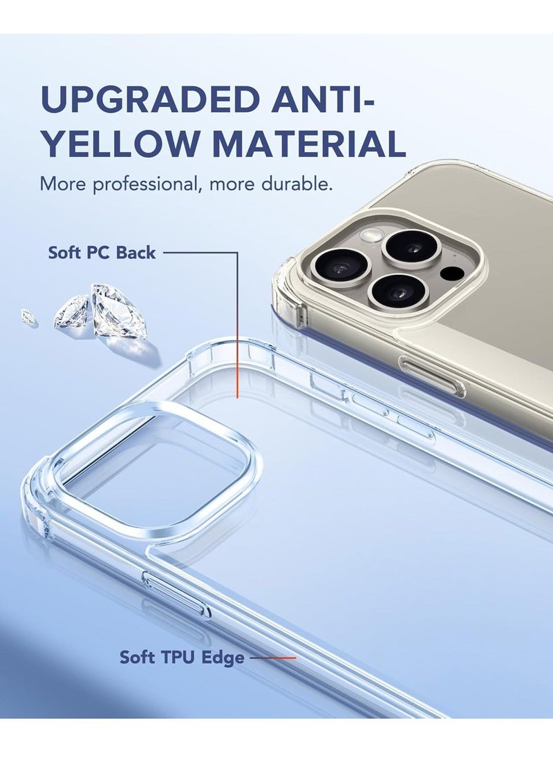 Raxoom iPhone 15 Pro Max Clear Case - [5-Piece Set] with 2 Screen Protectors, 2 Camera Lens Protectors, Shockproof Slim Bumper, 6.7 Inch Transparent - Image 4