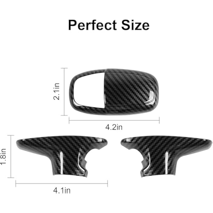 rayihni Carbon Fiber Gear Shift Knob Cover Trim Compatible for Dodge Compatible with Challenger  Dodge Charger Accessories20152022  Durango 20182022 - Image 4