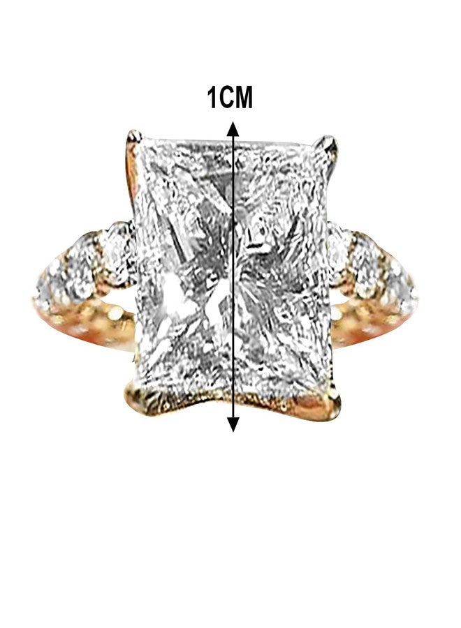 Peora American Diamond Studded Gold Plated Finger Ring Fashion Wear Stylish Jewellery Gift for Girls & Women (PX8R96) - Valentines Gift for Her - Image 3