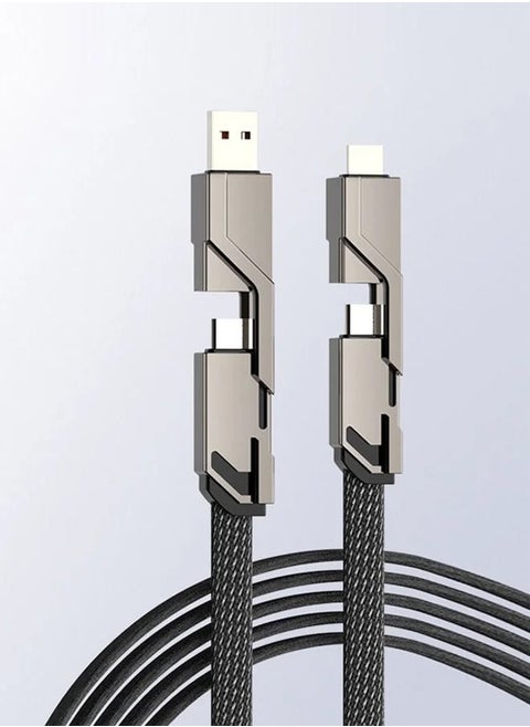 4 in 1 Fast Charging Cable Type-C Lightning Port 1.5m Universal Charger Cable 3A Fast Data Sync Charging