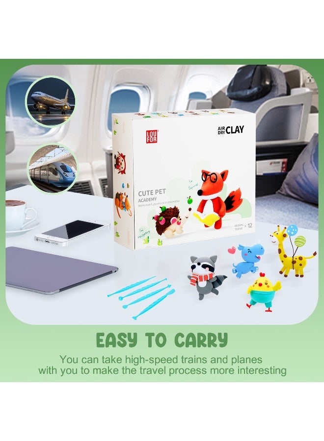 PLAYZO Air Dry Clay Kit for Kids – Ultra Light & Soft Modeling Clay Set, Non-Toxic Craft Clay with 12 Colours, DIY Art & Craft Toys Gift for Boys & Girls - Image 2