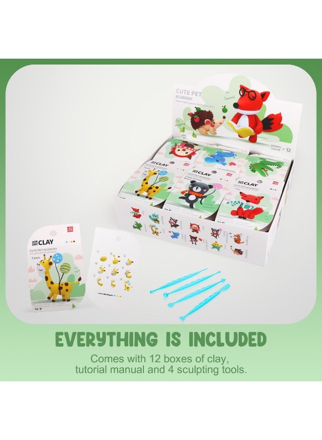 PLAYZO Air Dry Clay Kit for Kids – Ultra Light & Soft Modeling Clay Set, Non-Toxic Craft Clay with 12 Colours, DIY Art & Craft Toys Gift for Boys & Girls - Image 3