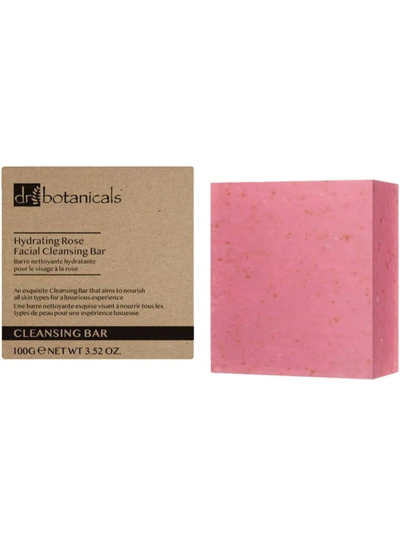 DR BOTANICALS Dr. Botanicals Hydrating Rose Facial Cleansing Bar 100g - Image 1