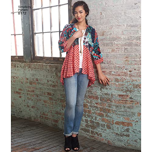 Simplicity 8172 Easy to Sew Misses' Kimono Sewing Pattern Kit, Code 8172, Sizes XXS-XXL - Image 4