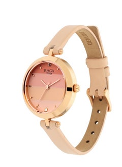 TITAN Raga Women's Blossom Elegance Pastel Pink Dial & Leather Grace Watch  - Image 2