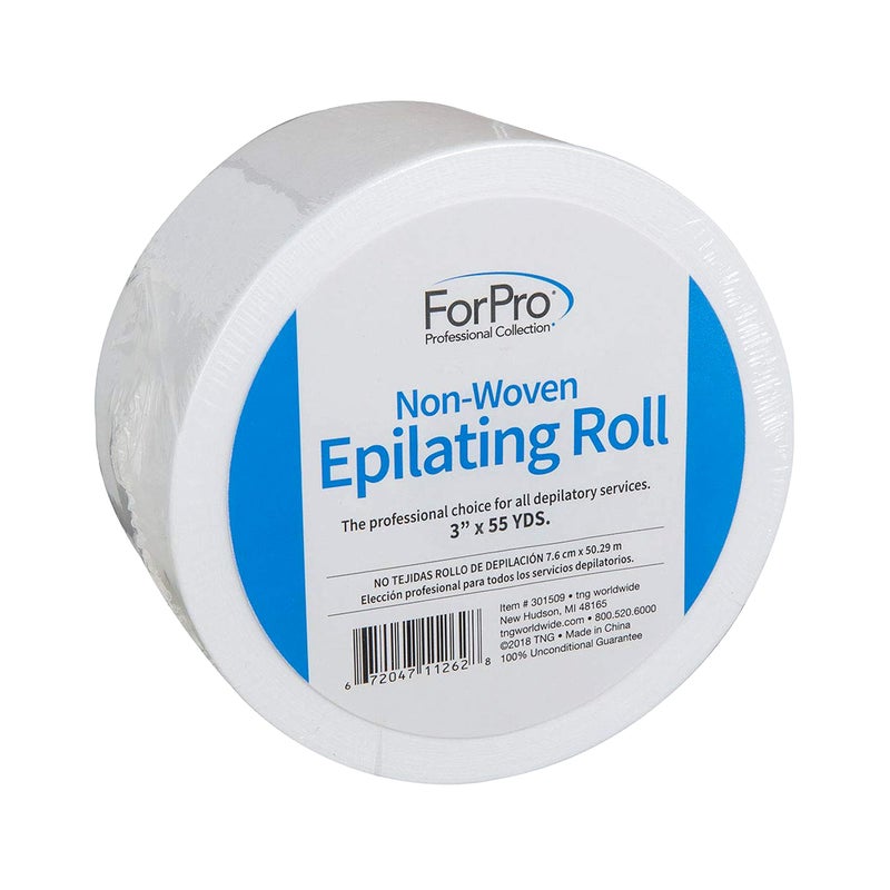 ForPro Professional Collection ForPro Non-Woven Epilating Roll for Body and Facial Hair Removal, Tear-Resistant, Lint-Free, 3â€ x 55 Yards, White - Image 1