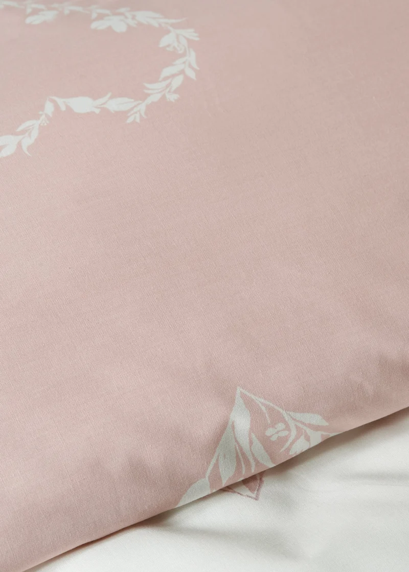 Matalan Pink Floral Heart Duvet Set