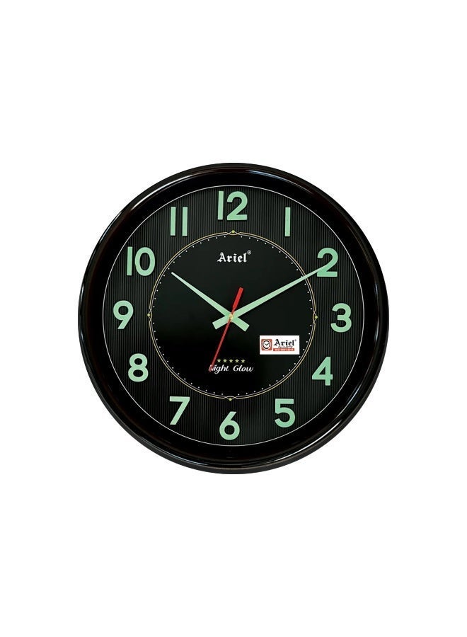 Ariel Quartz Analogue Wall Clock | Silent Sweep Movement | Night Glow Numbers | Easy-Read Dial | Home & Office Wall Decor - Image 1