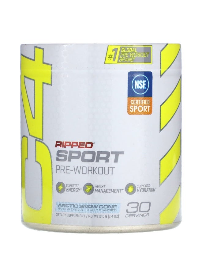 C4  Cellucor C4 / Cellucor, C4 Sport Ripped, Pre-Workout, Arctic Snow Cone, 7.4 oz (210 g)  - Image 1