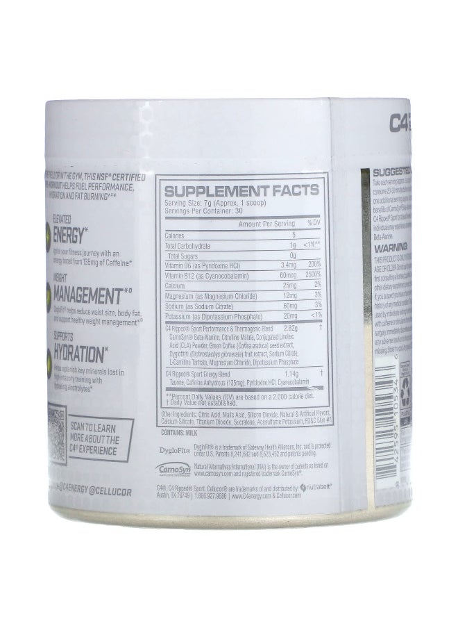 C4  Cellucor C4 / Cellucor, C4 Sport Ripped, Pre-Workout, Arctic Snow Cone, 7.4 oz (210 g)  - Image 2
