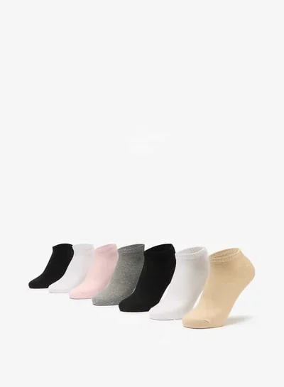 Flora Bella By Shoexpress Women Set of 7 - Solid Ankle Length Socks