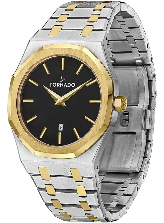 تورنيدو TORNADO Men's Analog Black Dial Watch - T9009-TBTB