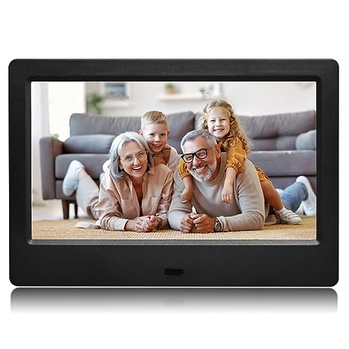 PiPivision 7 Inch Digital Picture Frame, HD Display Photo Frame, Wall Mountable Electronic Slideshow for Videos and Music - Image 1