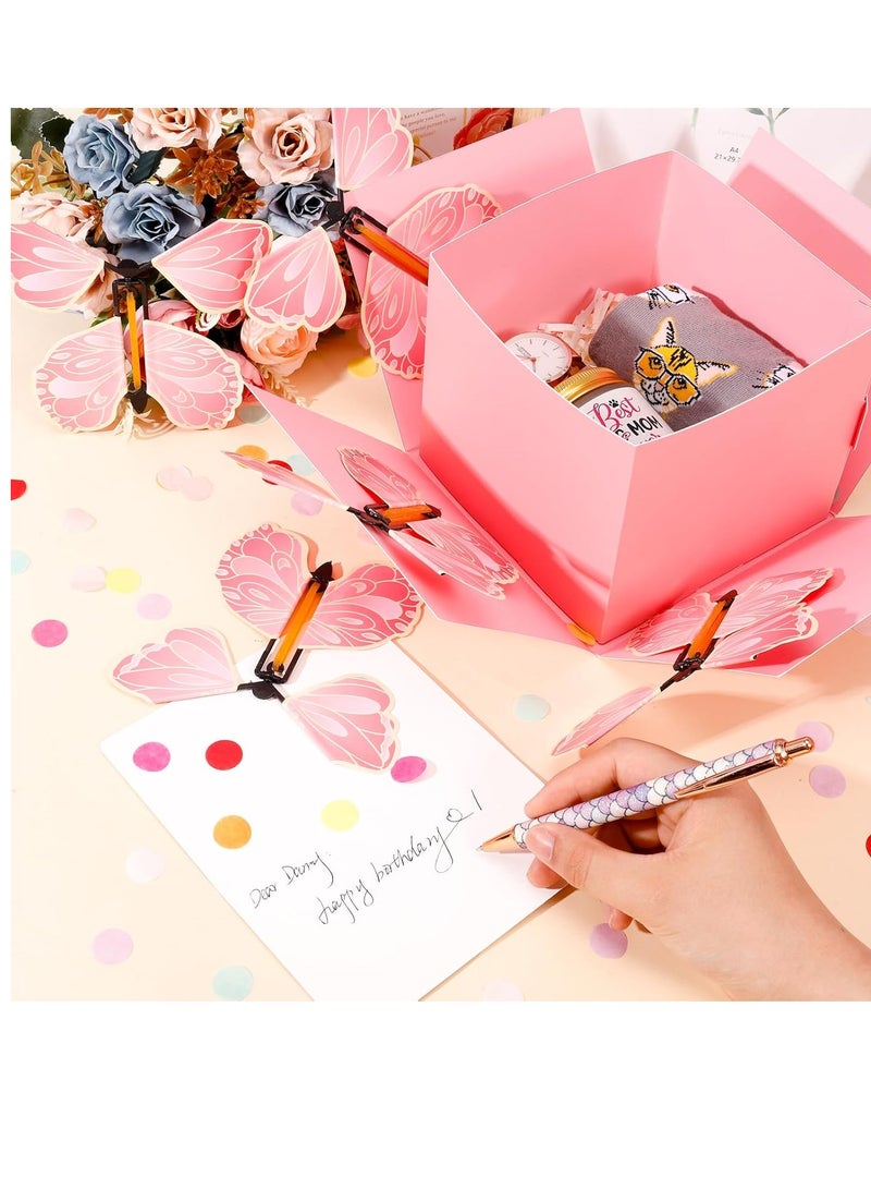 Flying erfly Surprise Box, erfly Birthday Box 8 Pieces Flying erfly Toys Birthday, Wedding, Anniversary (Pink) - Image 4