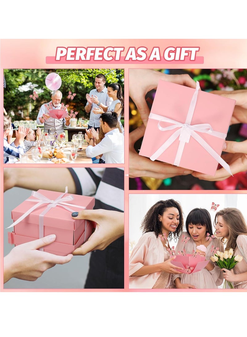 Flying erfly Surprise Box, erfly Birthday Box 8 Pieces Flying erfly Toys Birthday, Wedding, Anniversary (Pink) - Image 5