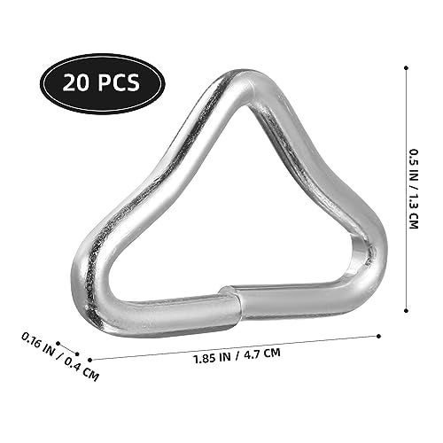 BESPORTBLE 20pcs Stainless Steel Triangle Ring Buckle V- Rings for Trampoline Replacement Parts Bag Trampoline Mat Craft - Image 2