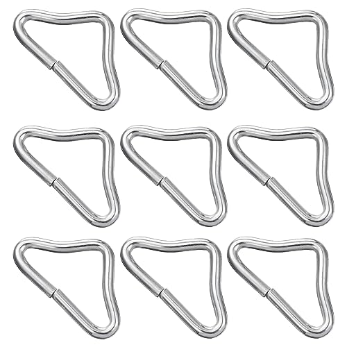 BESPORTBLE 20pcs Stainless Steel Triangle Ring Buckle V- Rings for Trampoline Replacement Parts Bag Trampoline Mat Craft - Image 1