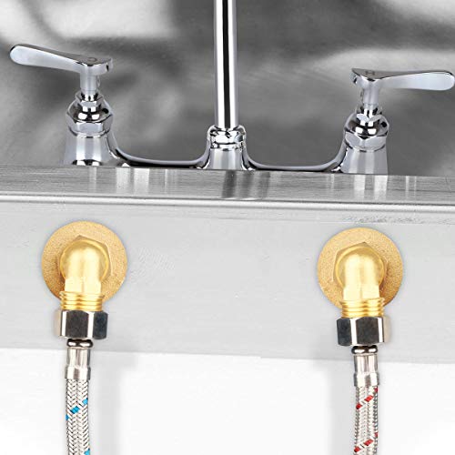 KWODE Commercial Faucet Installation Kit, Wall Mounting Installation Kit for Wall Mount Commercial Kitchen Sink Faucet Backsplash Mount Set on Stainless Compartment Prep & Utility Sink - Image 5