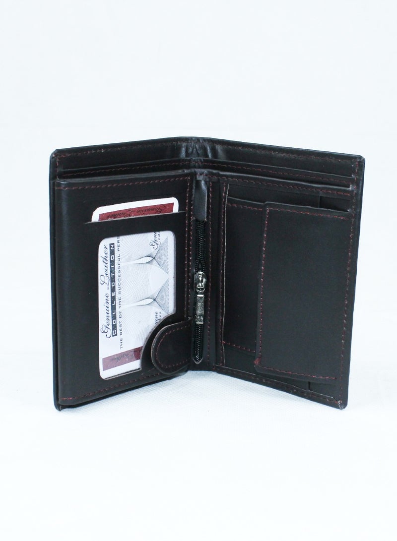 ISHWAZ Genuine Leather Modern Wallet With Wide Range of Pockets Special Place For Sim Cards Flash Memory Money Secret Pockets All In One Amazing Wallet With Premium Leather Extra Capacity High Quality  - Image 1