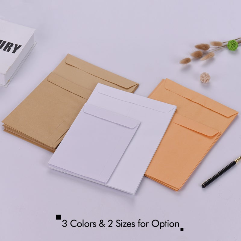 Kraft Paper Envelope Peel Seal Closure Heavy Duty Envelope - Durable Smooth Surface Privacy Envelope for Mailing Supplies Office Stationery - Image 4