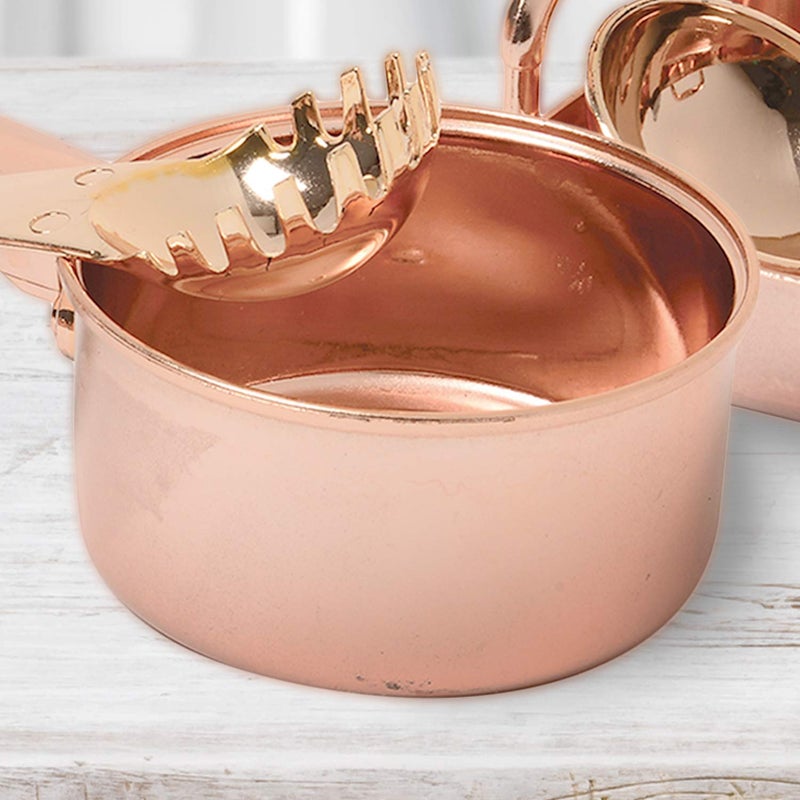 CP Toys 13 Piece Plastic Copper Look Cookware Set for Pretend Kitchen Play for Ages 3 Years and Up - Image 4
