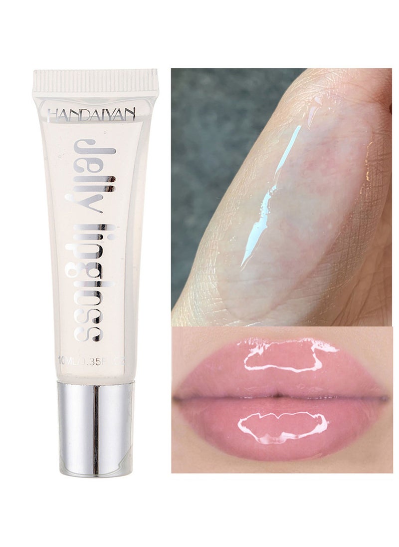 Handaiyan Lip Gloss Hydrating Moisturizing Long Lasting High Glossy Jelly Lip Stain Super Gloss Balm Oil Tinted Treatment Lip Glow Glass Shine Glitter Makeup Beauty Colored Bright Lifter For Women Girls  - Image 1