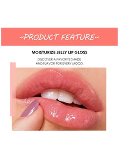 Handaiyan Lip Gloss Hydrating Moisturizing Long Lasting High Glossy Jelly Lip Stain Super Gloss Balm Oil Tinted Treatment Lip Glow Glass Shine Glitter Makeup Beauty Colored Bright Lifter For Women Girls  - Image 3