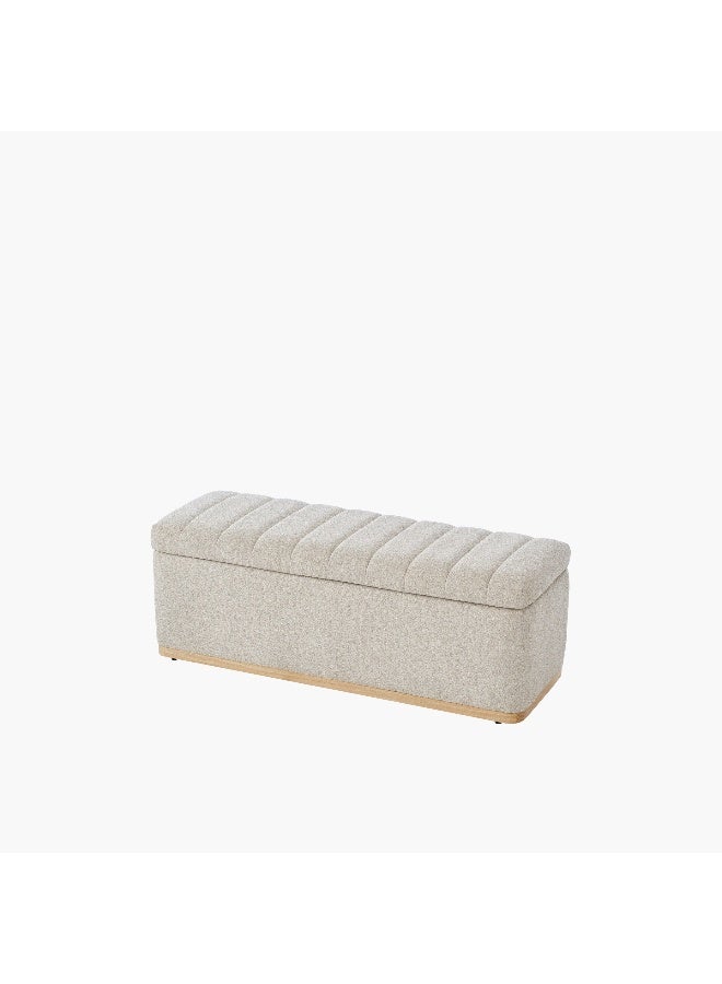 Home Box مقعد تخزين قماش نوردكا باللون البيج - Image 2