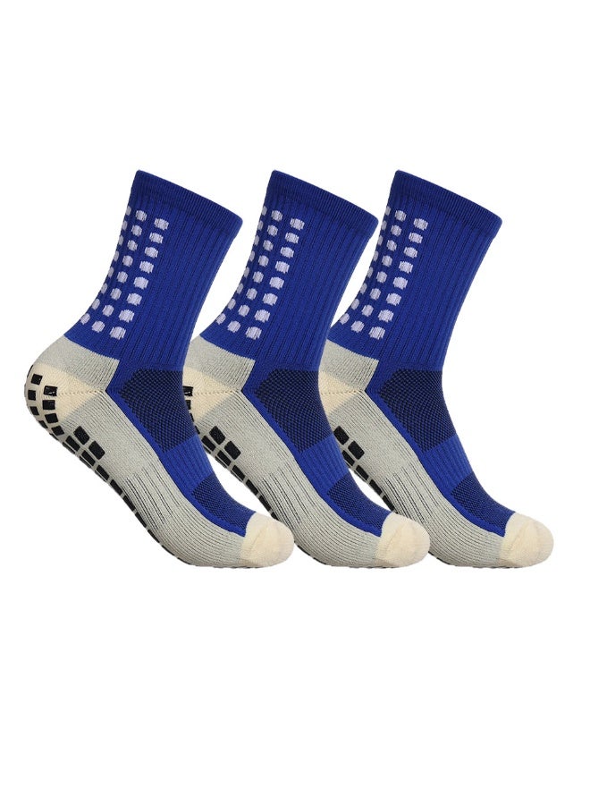 3 Pairs Men Anti-slip Football Sport Socks Sets Thicken Soft High Elastic Breathable Basketball Sock - Image 1