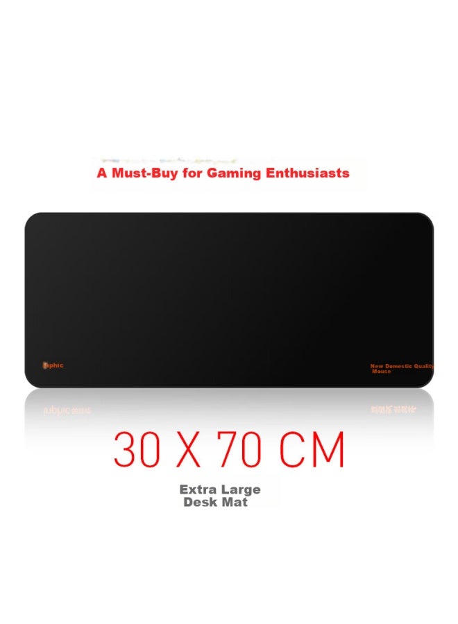 Inphic Pd100 Large Mouse Pad Gaming Esports Office Extra Large Mouse Mat Computer Desk Pad 700mm*300mm Black - Image 1