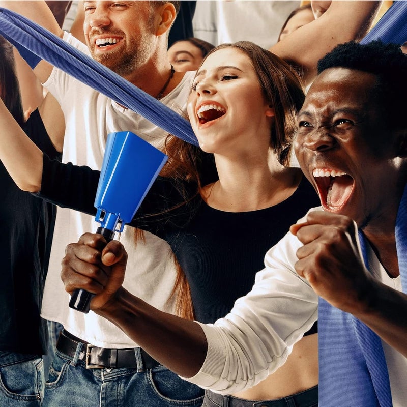 Blue Panda Cowbells for Sporting Events - 9.5-Inch Blue Cowbell with Handle, Pack of 2 - Sports Noise Makers for Football & Soccer - Image 2