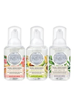 Michel Design Works Mini Foaming Soap 3-Pack Set (Pink Grapefruit, Fresh Avocado, Earl Grey Tea) 