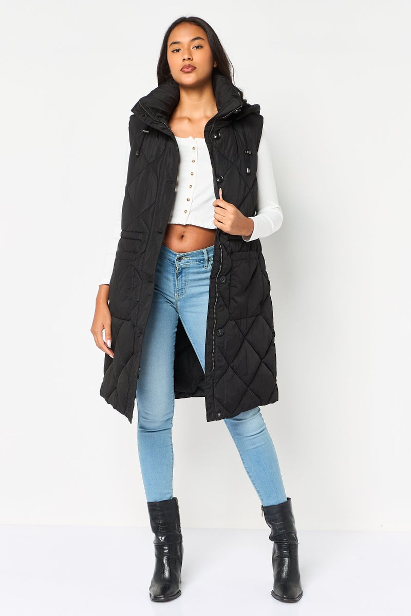 BCBGeneration Women Quilted Puffer Jacket, Black - Image 1