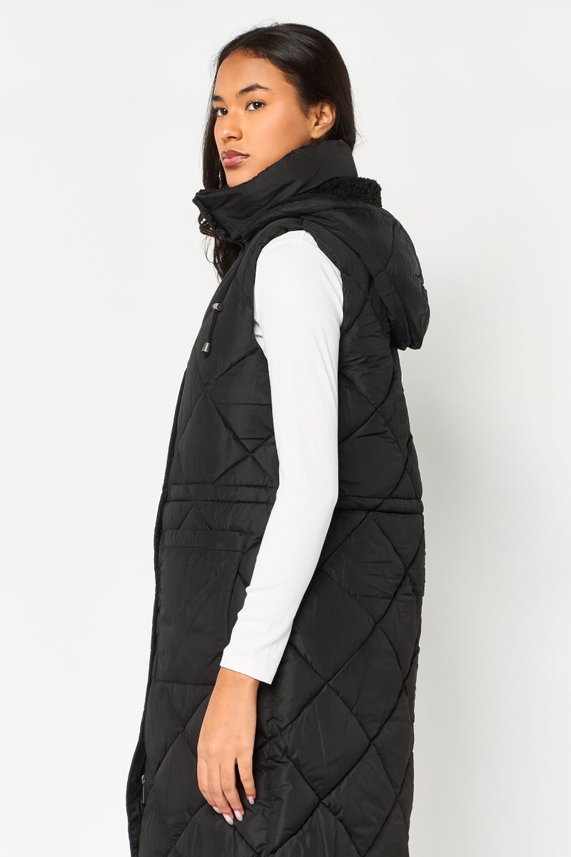 BCBGeneration Women Quilted Puffer Jacket, Black - Image 3