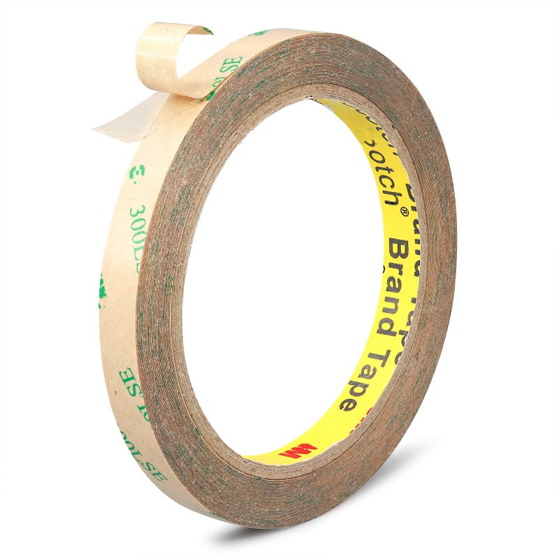 P7yaumy 0.39in x 36ft 300LSE Double Sided Tape for Scrapbook, Heavy Duty Mounting Tape, Transparent Adhesive Sticky Tape for Picture Hanging Strips, Poster, LED Strips, Art Craft - Image 1