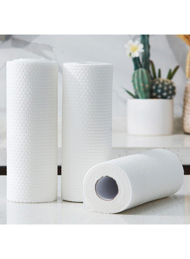 MR. Miaoran Disposable Cleaning Cloths, 3 Rolls, 120 Pieces, Thickened, Lazy Person's Wipes, Absorbent, For Kitchen, Dishwashing, Dual-use For Wet And Dry - Image 1