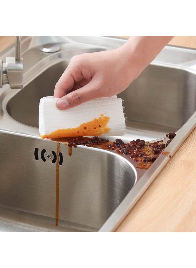 MR. Miaoran Disposable Cleaning Cloths, 3 Rolls, 120 Pieces, Thickened, Lazy Person's Wipes, Absorbent, For Kitchen, Dishwashing, Dual-use For Wet And Dry - Image 3