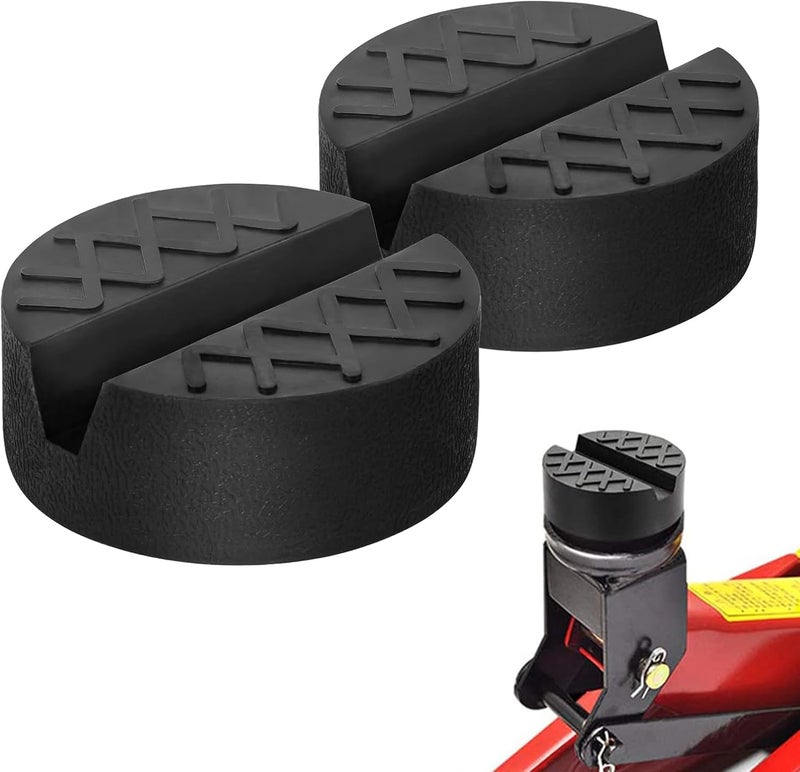 Wanheart 1 x Car Jack Rubber Pad, Car Jack Pads, Universal Rubber Pad for Car Jack Lifting Platforms Underlay, Car Trolley Jack Buffer Tyre Change (Black) - Image 1