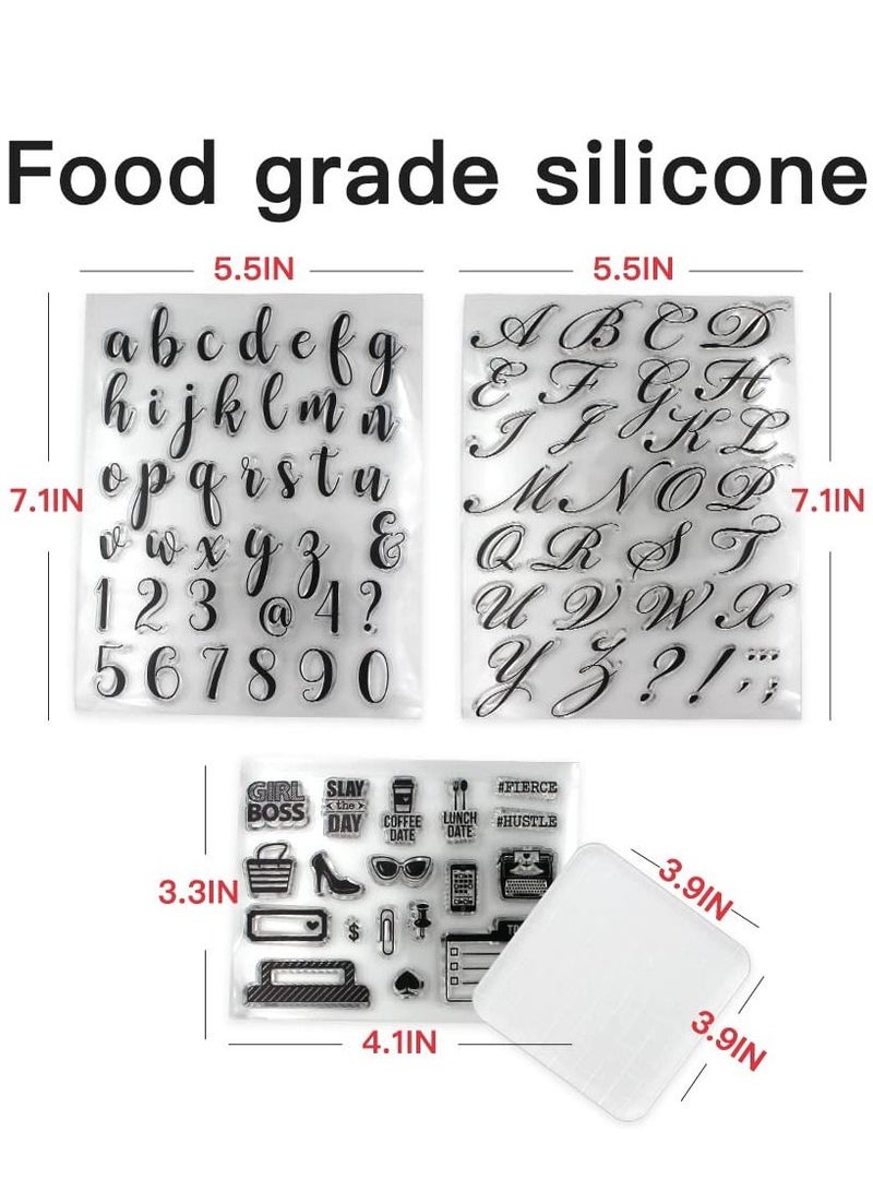 SYOSI 4 Pcs Alphabet & Numbers Fondant Cake Mold DIY Cookie Stamp High Heel Sunglasses Fondant Molds for Fondant Biscuit Cake Cookie Mold Baking Tool  - Image 2