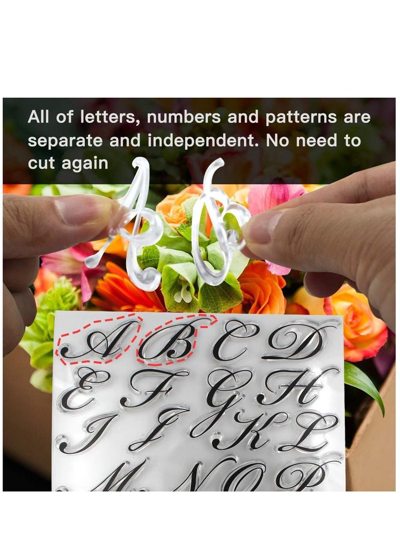 SYOSI 4 Pcs Alphabet & Numbers Fondant Cake Mold DIY Cookie Stamp High Heel Sunglasses Fondant Molds for Fondant Biscuit Cake Cookie Mold Baking Tool  - Image 4