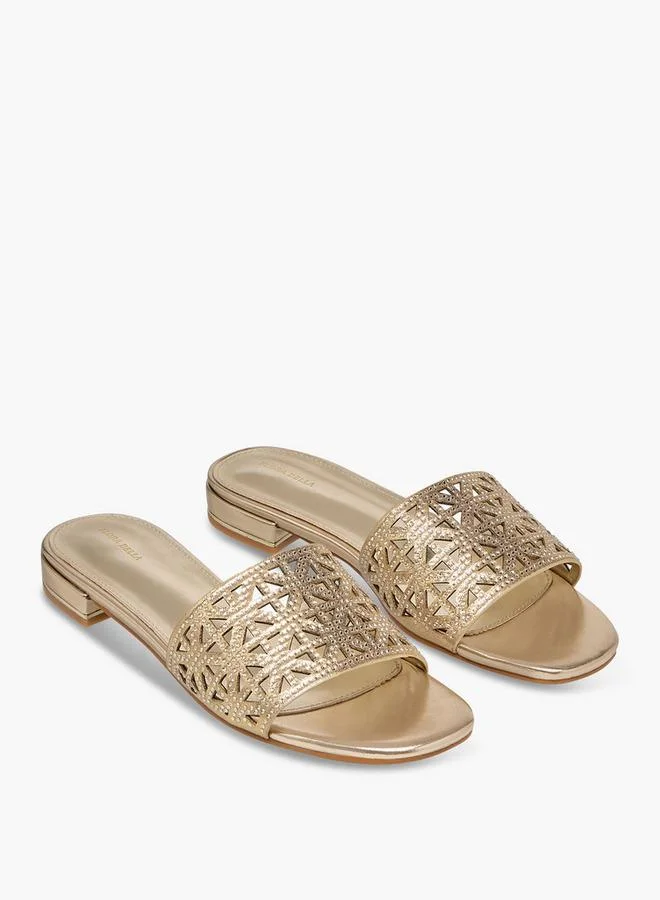 Women Cutout Detail Slide Sandals