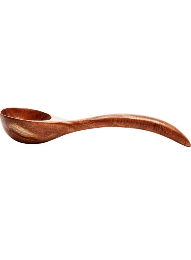 Craft Victoria ملاعق مطبخ مصنوعة يدويًا من خشب النيم النقي من كرافت فيكتوريا، مثالية لتقديم الحساء والمعكرونة، غير لاصقة، قطعة واحدة - Image 2
